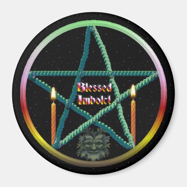 Imbolc-Pentakel Magnet (Vorne)