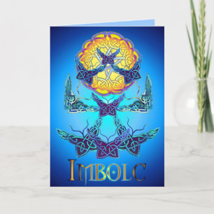 Imbolc-Schmetterlinge leere Grußkarte Karte