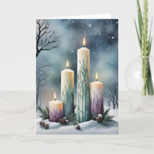 Imboli Candlemas Winter Forest Candles Wiccan Feiertagskarte