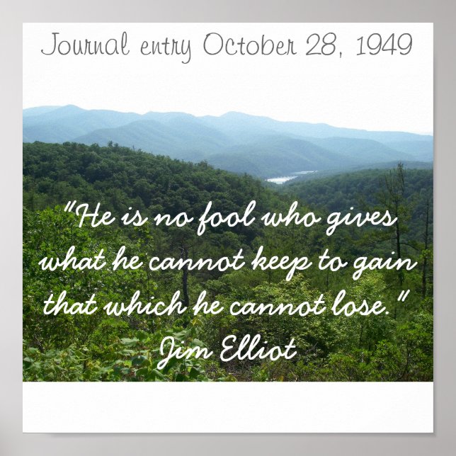 IMGP0118, "Er ist kein Narr, der gibt, was er kann Poster (Vorne)