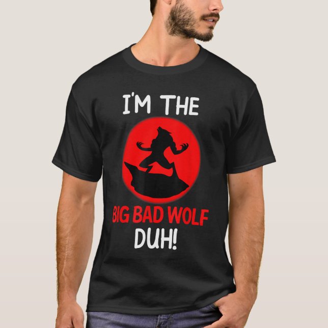 Imhe Bad Wolf Duh Costume Funny DIY Halloween Part T-Shirt (Vorderseite)