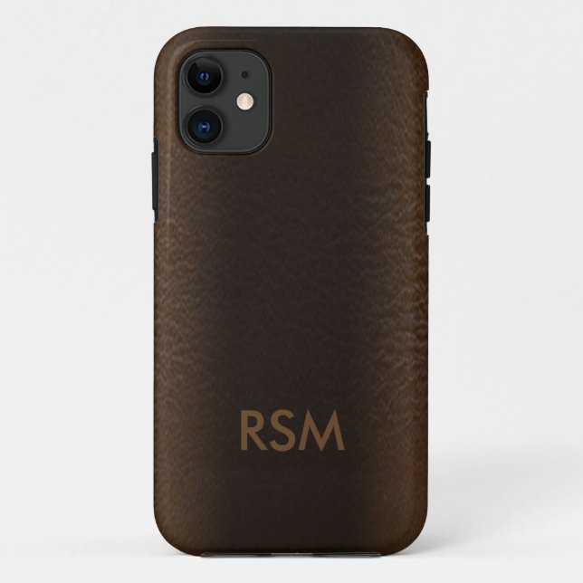 Imitat 5/5s Lederblick Monogramm Case-Mate iPhone Hülle (Rückseite)