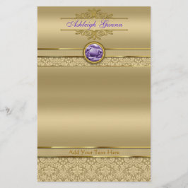 Imitat-Amethyst Edelstein-glänzender metallischer Briefpapier