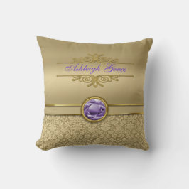 Imitat-Amethyst Edelstein-glänzender metallischer Kissen