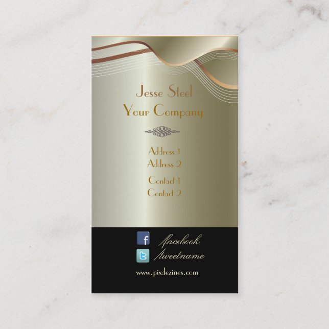 Imitat aus Edelstahl Visitenkarte (Vorderseite)