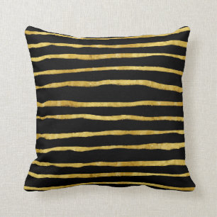 Imitat aus Gold und Schwarz-Torn-Streifen Foil Met Kissen