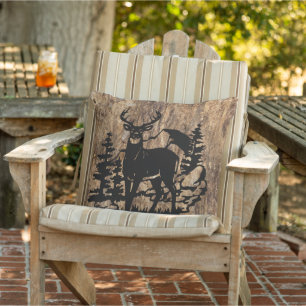 Imitat Braunbaum Barke Textur Look Muster Kissen