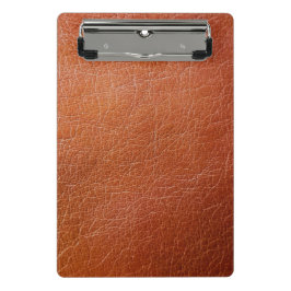 Imitat Braunleder Mini Klemmbrett