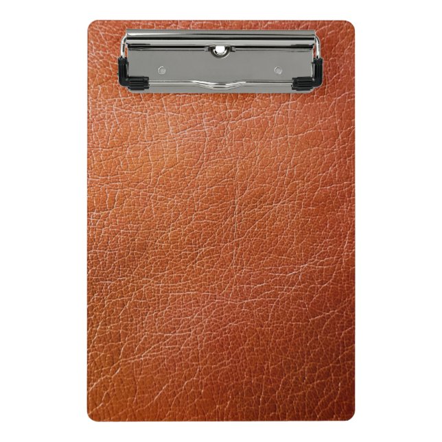 Imitat Braunleder Mini Klemmbrett (Vorderseite)