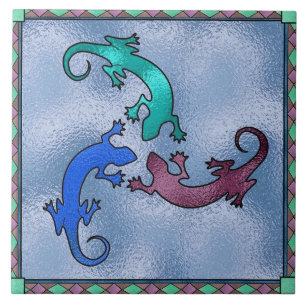 Imitat Buntglas Südwestdekoration Fliese