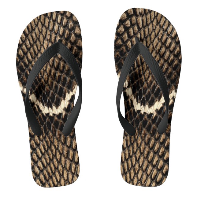 Imitat Cobra Schlange Flip Flops (Fußbett)
