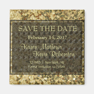 Imitat-Diamant-und GoldGlitzer-Blick Magnet