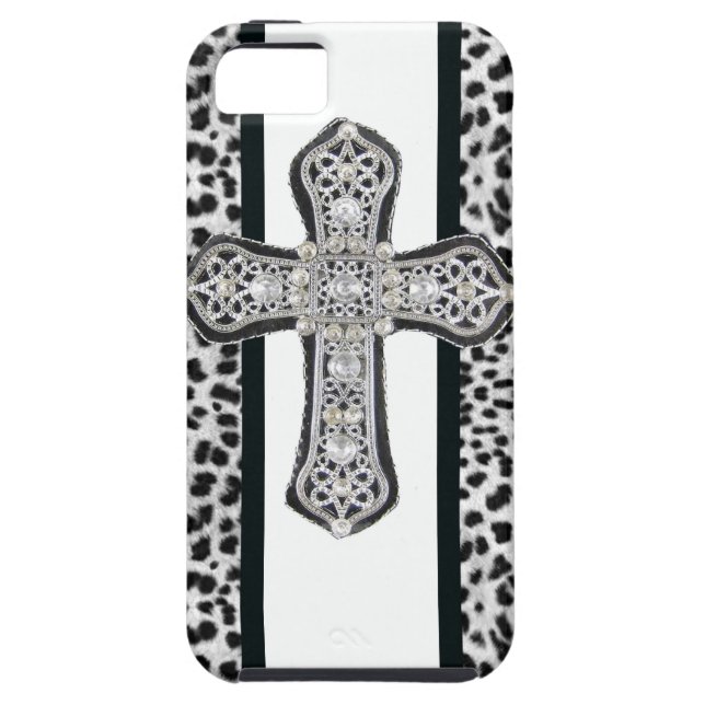 Imitat-diamante de imitación-Kreuz Iphone 5 Fall Case-Mate iPhone Hülle (Rückseite)