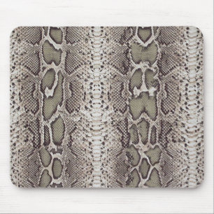 Imitat/Fake-Snakeskin, Grüntöne und Grauen Mousepad