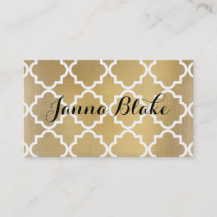Imitat-Folie Quatrefoil Geschäfts-Karte Visitenkarte