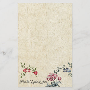 Imitat für Blumenstickerei, handgemachte Papierpl Briefpapier