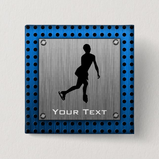 Imitat gebürstetes Metall; Zahl Skaten Button (Vorderseite)