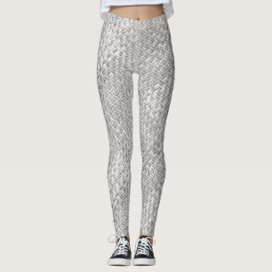 Imitat-geometrisches Korbgeflecht-Muster - Leggings