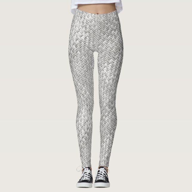 Imitat-geometrisches Korbgeflecht-Muster - Leggings (Vorderseite)