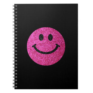 Imitat-Glittergesicht des heißen Rosas Notizblock