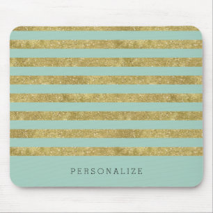 Imitat-Glittery Goldminzen-Streifen Mousepad