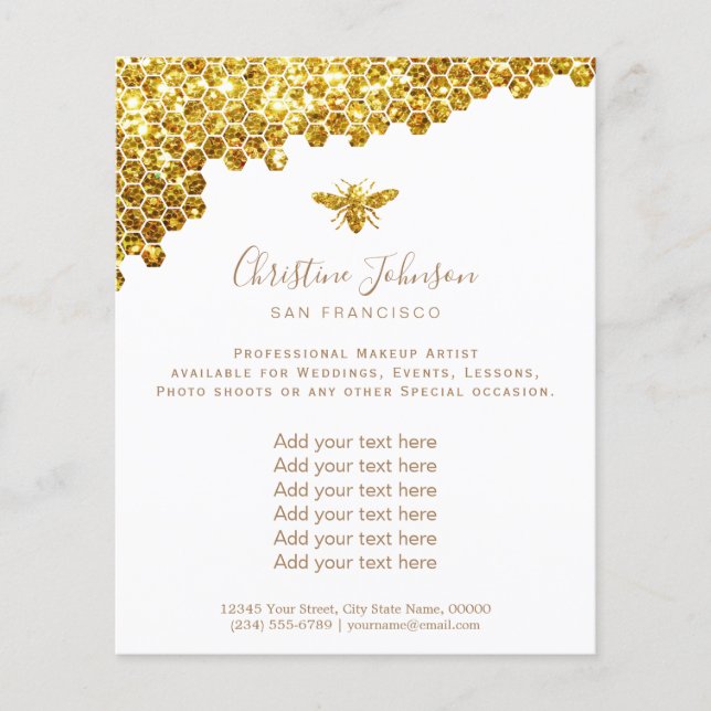 Imitat Glitzer Bienenwabenkraut Flyer (Vorne)