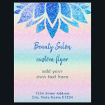 Imitat Glitzer Blue Lotus Blume Flyer<br><div class="desc">Bitte beachten Sie,  dass es sich um ein gedrucktes Produkt mit KEINEM REAL-Glitzer handelt</div>