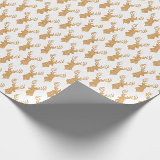Imitat-Glitzer-große Hirsch-Geweihe Geschenkpapier