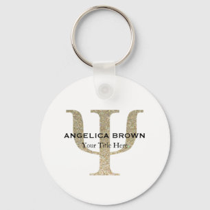 Imitat Glitzer Psi Symbol Schlüsselanhänger