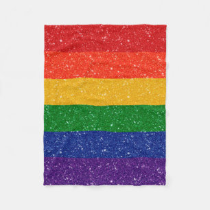 Imitat-Glitzer-Regenbogen-Stolz-Flagge Fleecedecke