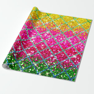 Imitat-Glitzer-Rosa Snakeskin Geschenkpapier