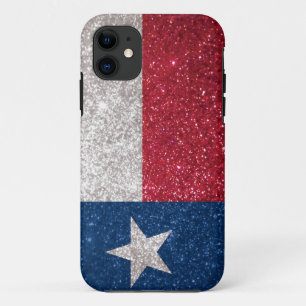 Imitat-Glitzer-Texas-Flagge iPhone 11 Hülle