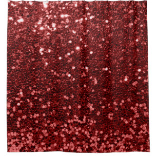 Imitat-Glitzersequin-Zauber Burgunders karminroter Duschvorhang