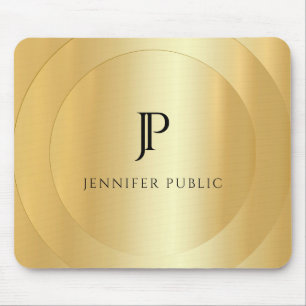 Imitat Gold Metallic Look Monogramm Elegante Vorla Mousepad