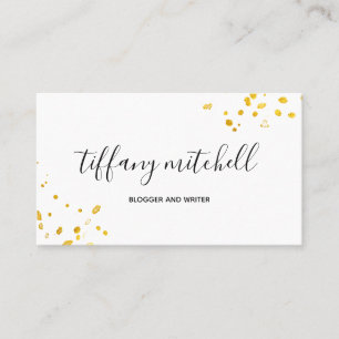 Imitat-Gold spritzt mit eleganter Typografie Visitenkarte
