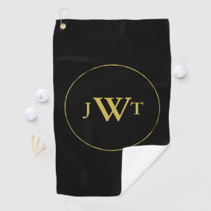 Imitat-Gold und schwarzes kundenspezifisches mit Golfhandtuch