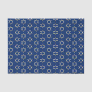 Imitat-Golddavidsstern Chanukka Blau-Feiertag Seidenpapier