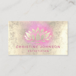 Imitat Goldfolie Lotus Design Visitenkarte