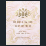 IMITAT Goldfolie-Lotus-Logo auf flüssigem Marmor Flyer<br><div class="desc">Bitte beachten Sie,  dass es sich um ein gedrucktes Produkt mit NO REAL GOLD FOIL handelt</div>