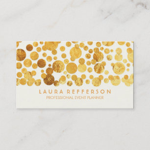 Imitat-GoldfolieConfetti modern Visitenkarte