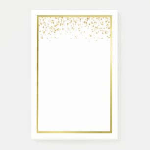 Imitat-Goldfolieconfetti-Notizblock Post-it Klebezettel