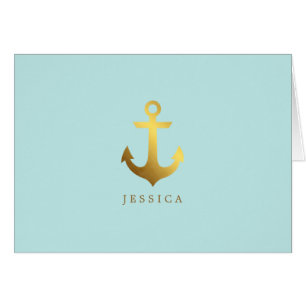 Imitat-Goldfolien-Anker personalisiert