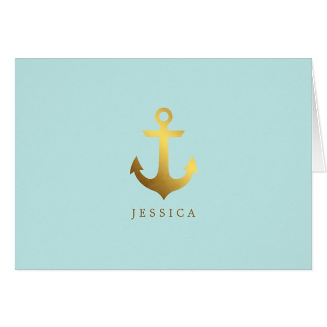 Imitat-Goldfolien-Anker personalisiert (Vorderseite (Horizontal))