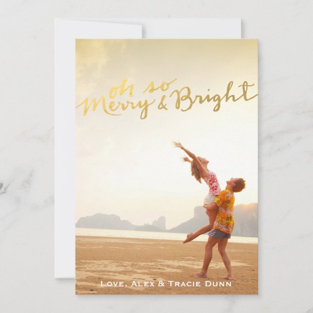 Imitat-Goldfolien-fröhliche u. helle Feiertagskarte (Vorderseite)