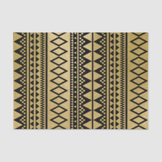 Imitat-Goldfolien-geometrisches aztekisches Muster Seidenpapier