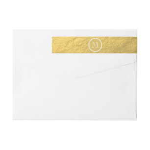 Imitat-Goldfolien-Hintergrund-Monogramm