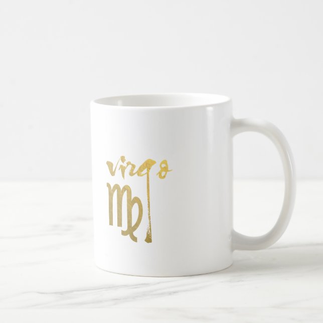 Imitat-Goldfolien-Jungfrau-Tierkreis-Symbol Kaffeetasse (Rechts)