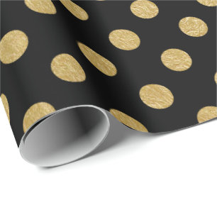 Imitat-Goldfolien-Polka-Punkt-Muster Geschenkpapier