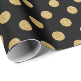 Imitat-Goldfolien-Polka-Punkt-Muster Geschenkpapier