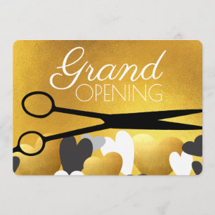 Imitat Goldhaar stylistische Schönheitssalon Eröff Einladung